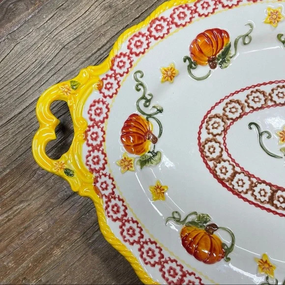 Temptations Fall Cookware Temp-Tations | Dining | Temptations By Tara Stoneware Old World Pumpkin ...